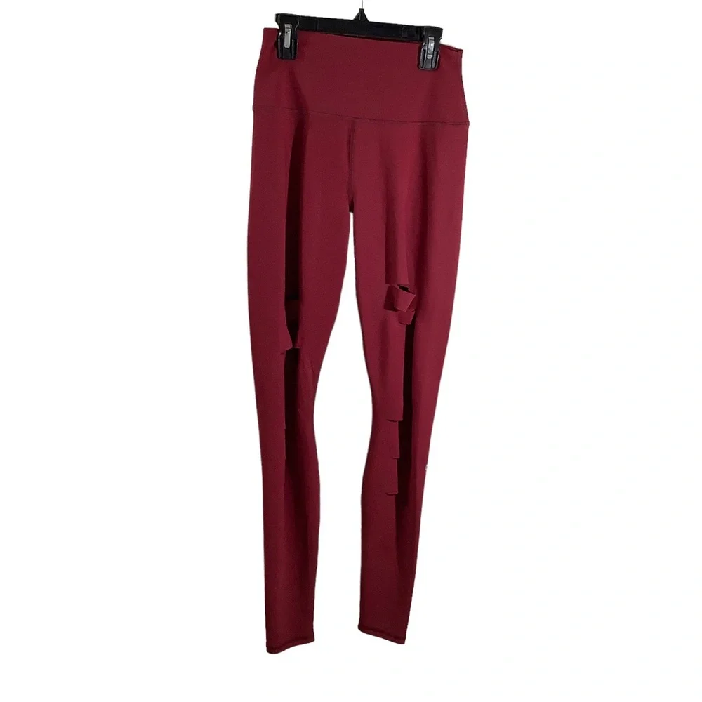 Alo Yoga High Waist Rip Warrior Full Length Leggings
